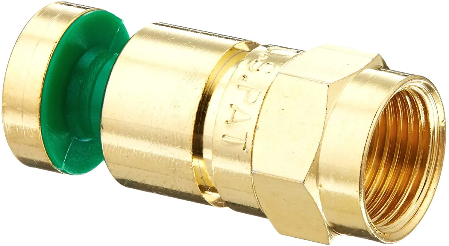 Platinum Tools 18225 F RGB Compression Connector 25 AWG, Gold Plate 25pc Bag