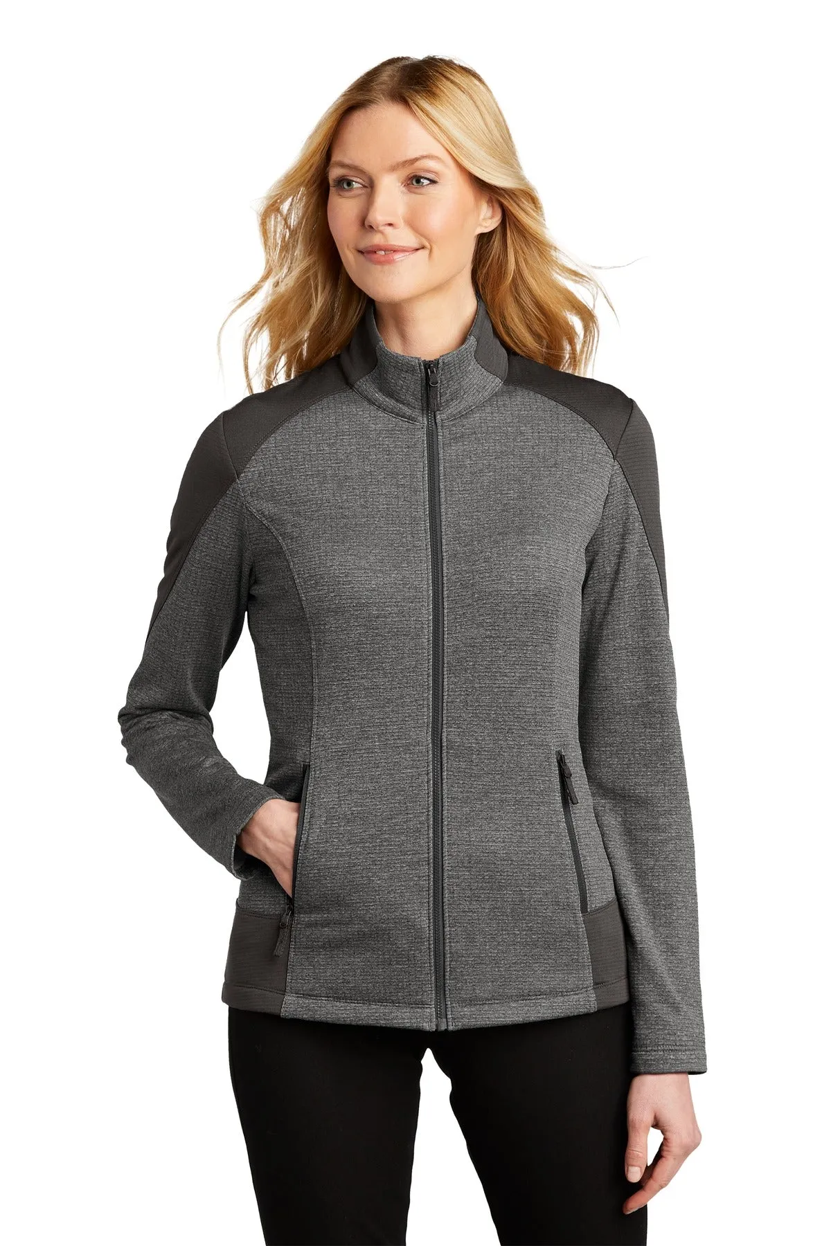 Port Authority Ladies Grid Fleece Jacket. L239