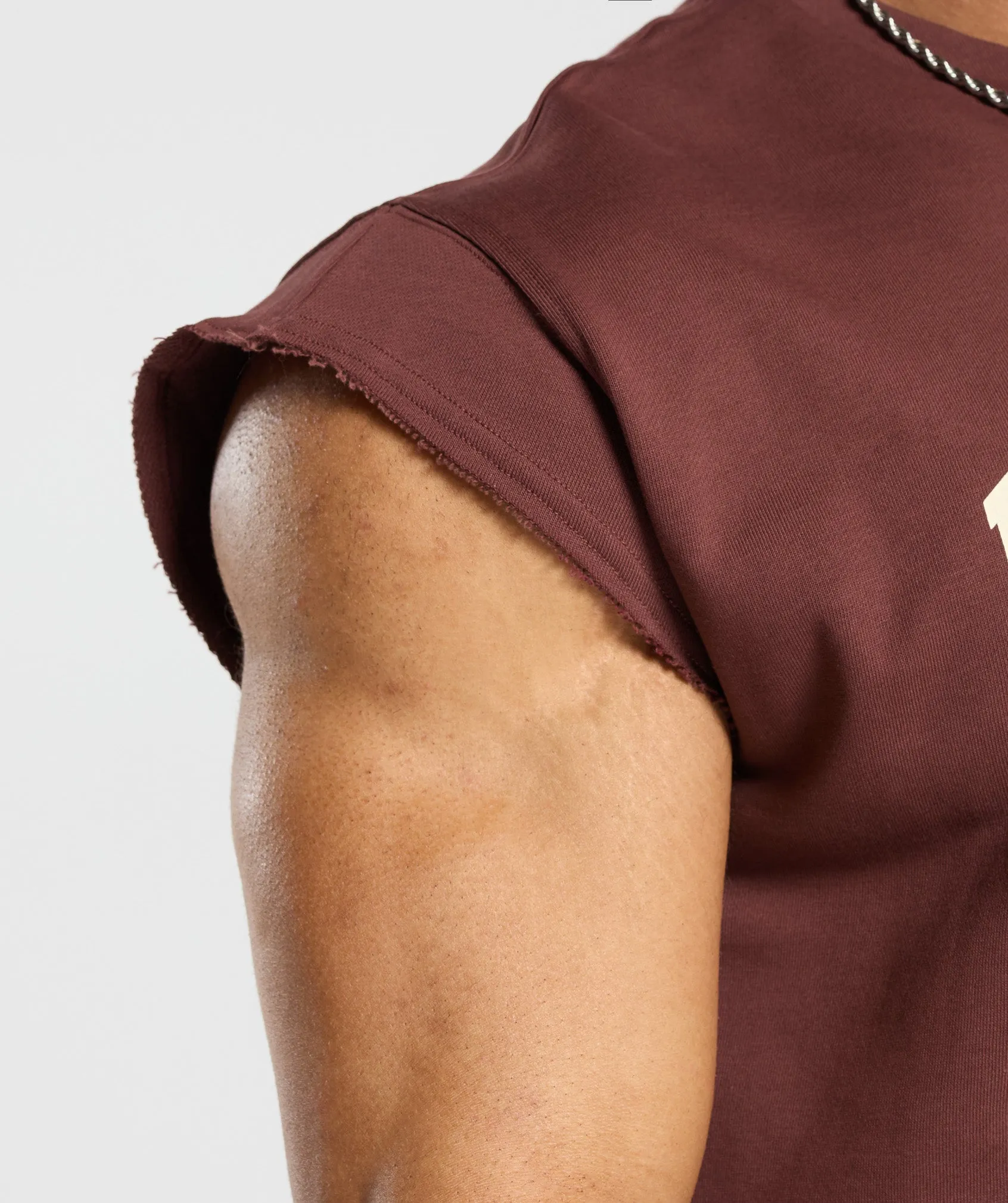 Property Of Cut Off Tank - Burgundy Brown