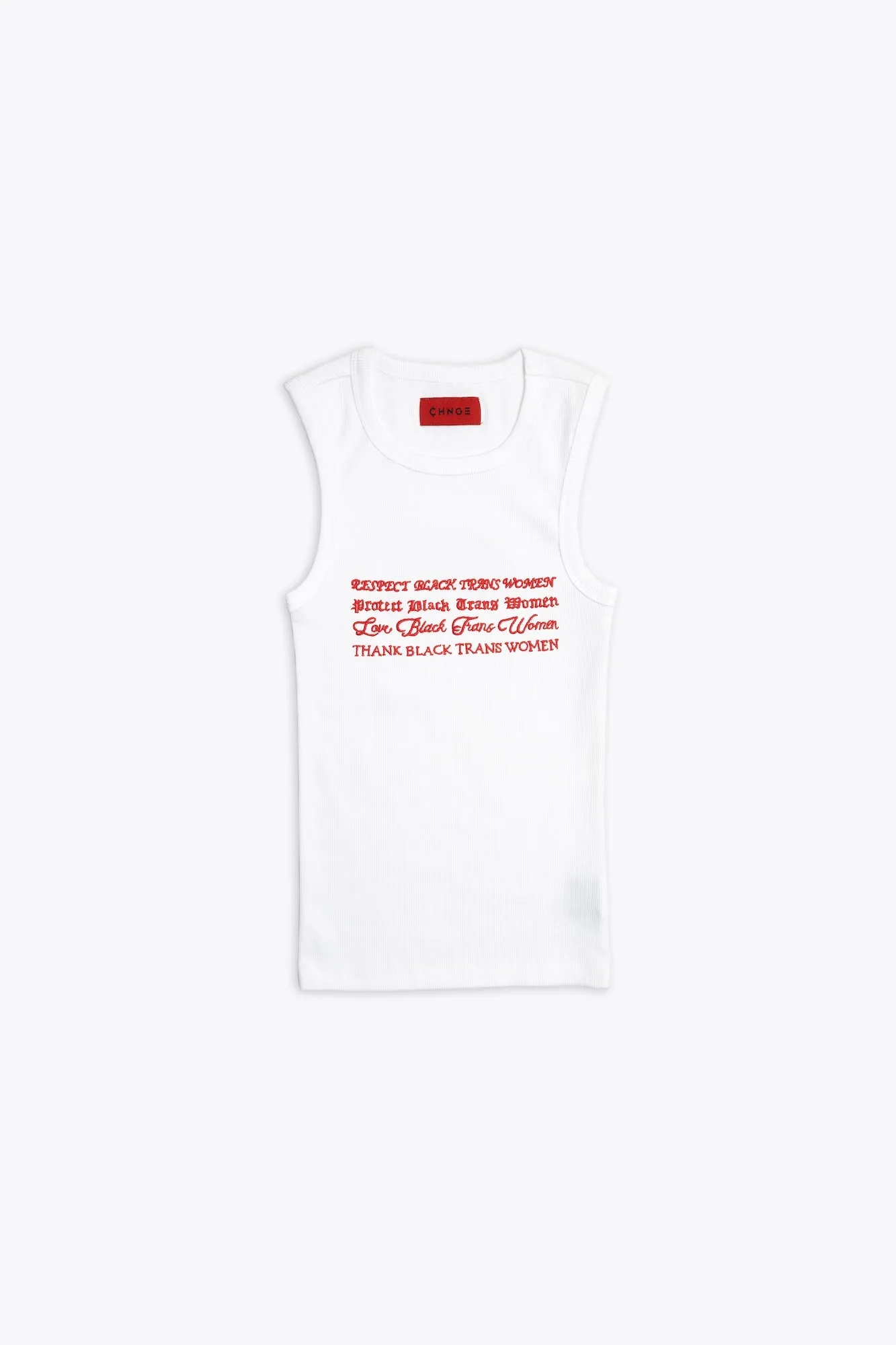 Protect Black Trans Women Ribbed Tank (White)