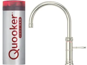 Quooker Classic Fusion Round PRO3 Nickel 3 in 1 Boiling Water Tap with 3 Liters Tank