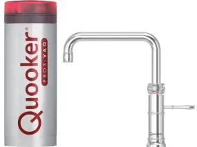 Quooker Classic Fusion Square PRO3 Chrome 3 in 1 Boiling Water Tap with 3 Liters Tank