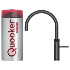 Quooker Fusion Round COMBI 2.2 Black 3 in 1 Boiling Water Tap with 7 Liters Tank