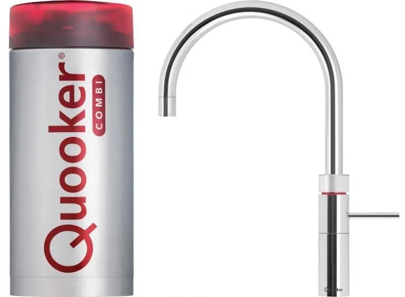 Quooker Fusion Round COMBI 2.2 Chrome 3 in 1 Boiling Water Tap with 7 Liters Tank