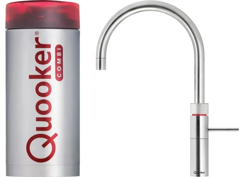 Quooker Fusion Round COMBI 2.2 Stainless Steel 3 in 1 Boiling Water Tap with 7 Liters Tank