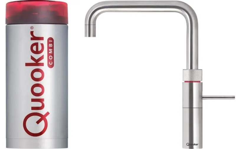 Quooker Fusion Square COMBI 2.2 Stainless Steel 3 in 1 Boiling Water Tap with 7 Liters Tank