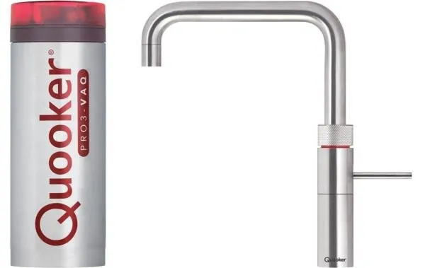 Quooker Fusion Square PRO3 Stainless Steel 3 in 1 Boiling Water Tap with 3 Liters Tank