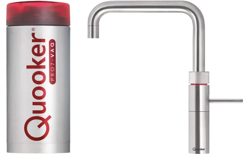 Quooker Fusion Square PRO7 Stainless Steel 3 in 1 Boiling Water Tap with 7 Liters Tank