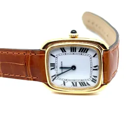 Rare 1980s 18kt Yellow Gold Cartier Gondolé Paris Automatique Bubbleback