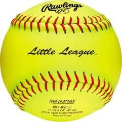 Rawlings Little League 11 inch Leather Fastpitch Softball - One Dozen: PX11RYLLL