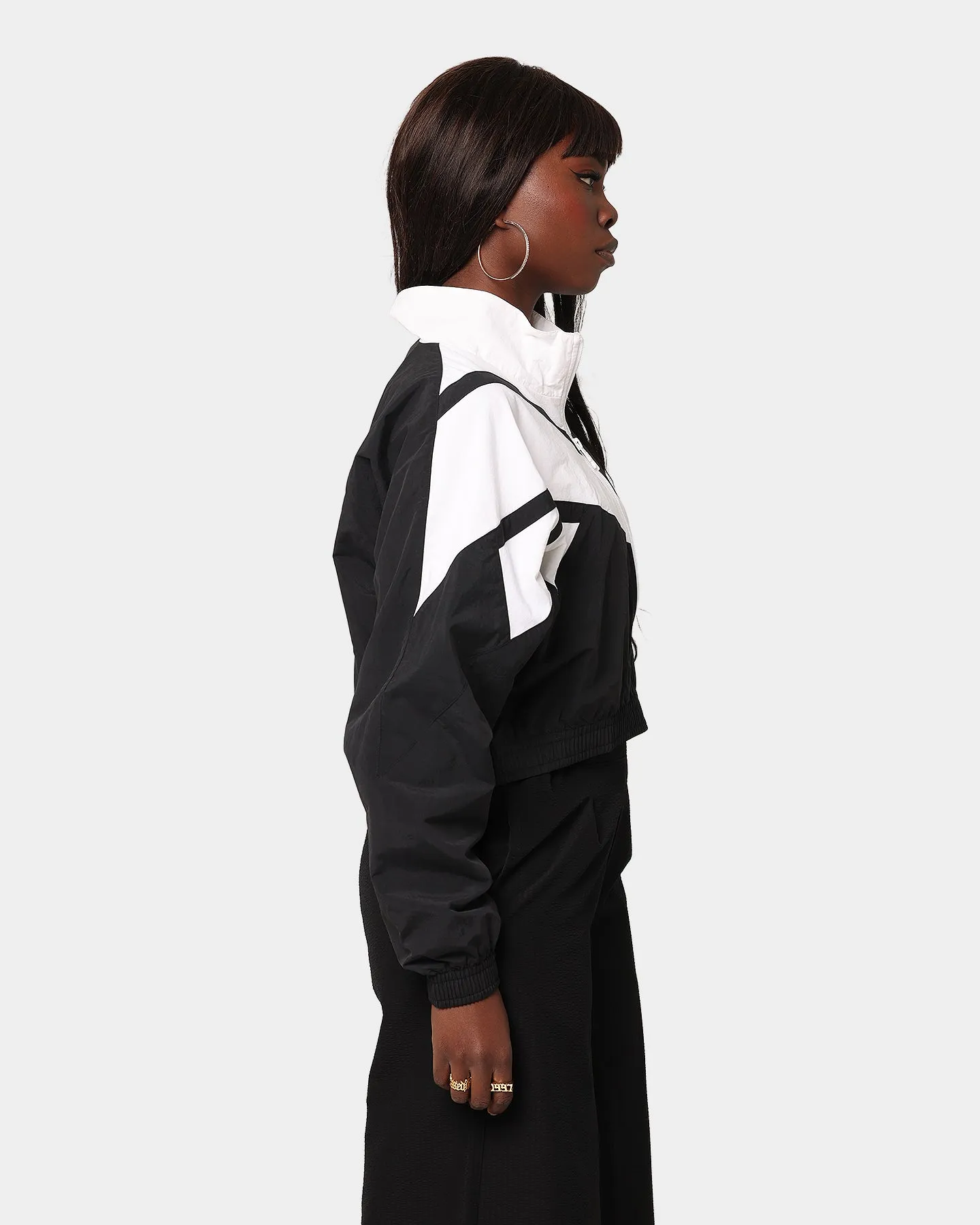 Reebok Women's Classics Cropped Vector Track Jacket Black/White