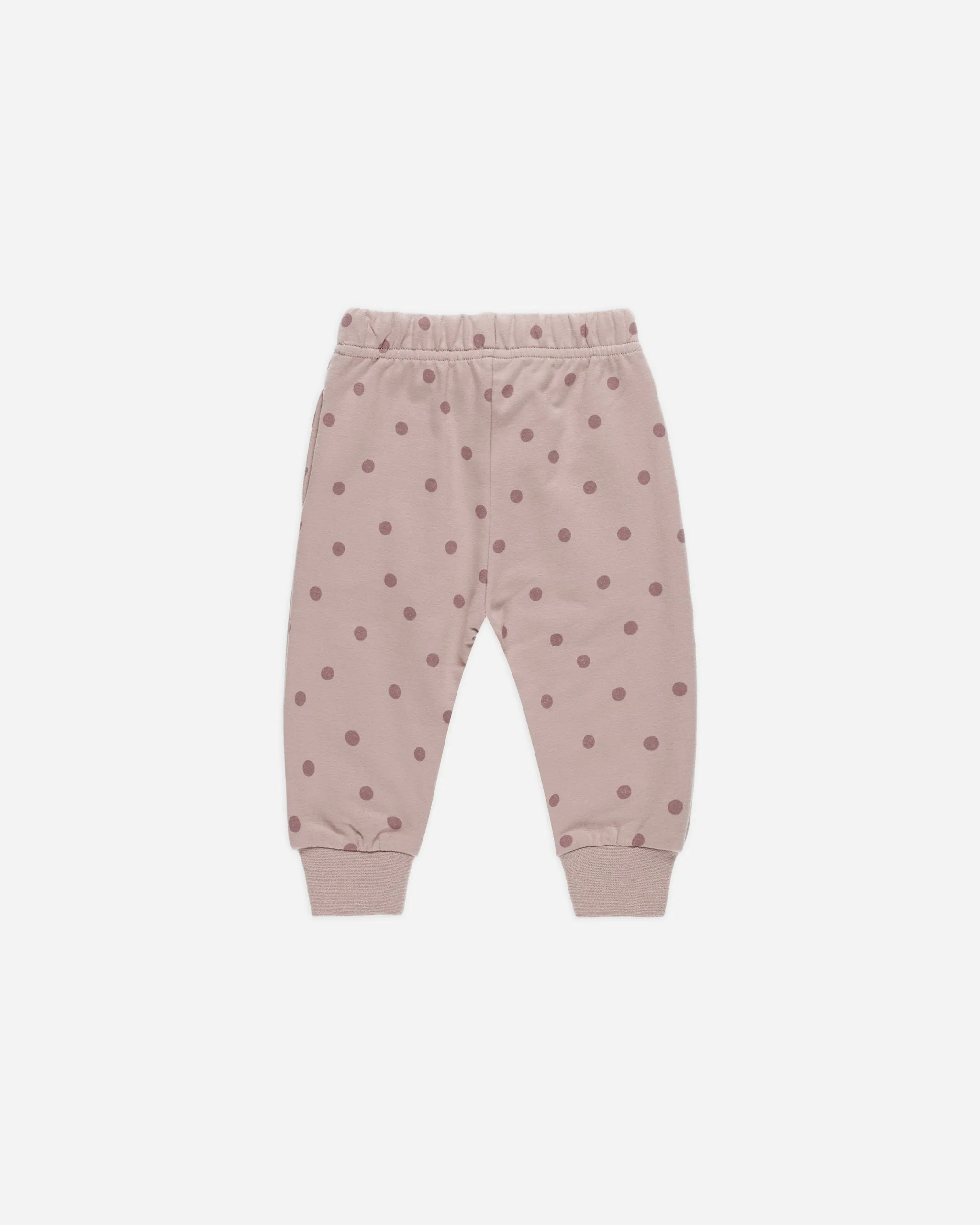 Relaxed Fleece Sweatpant || Polka Dots