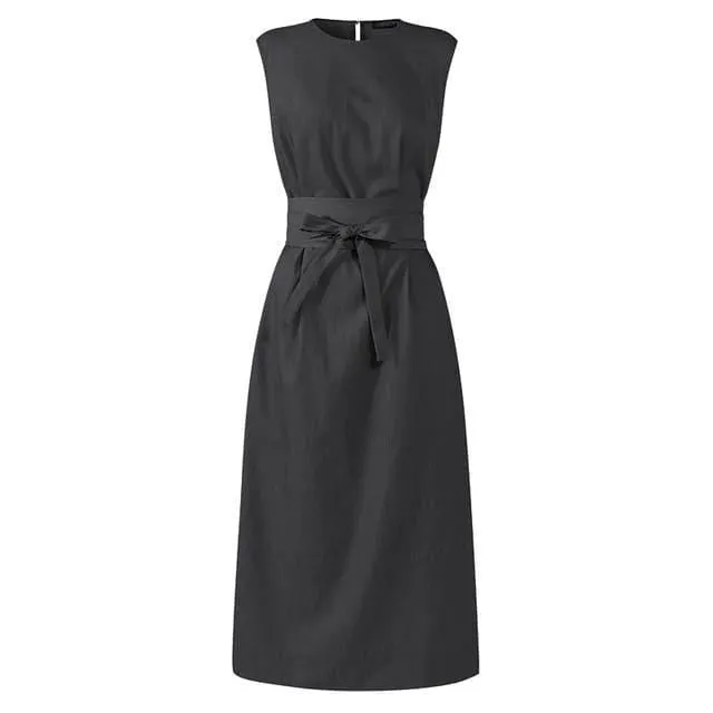 Sleeveless Wrap Midi Dress