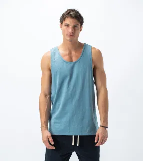 Slub Rugger Tank Ocean