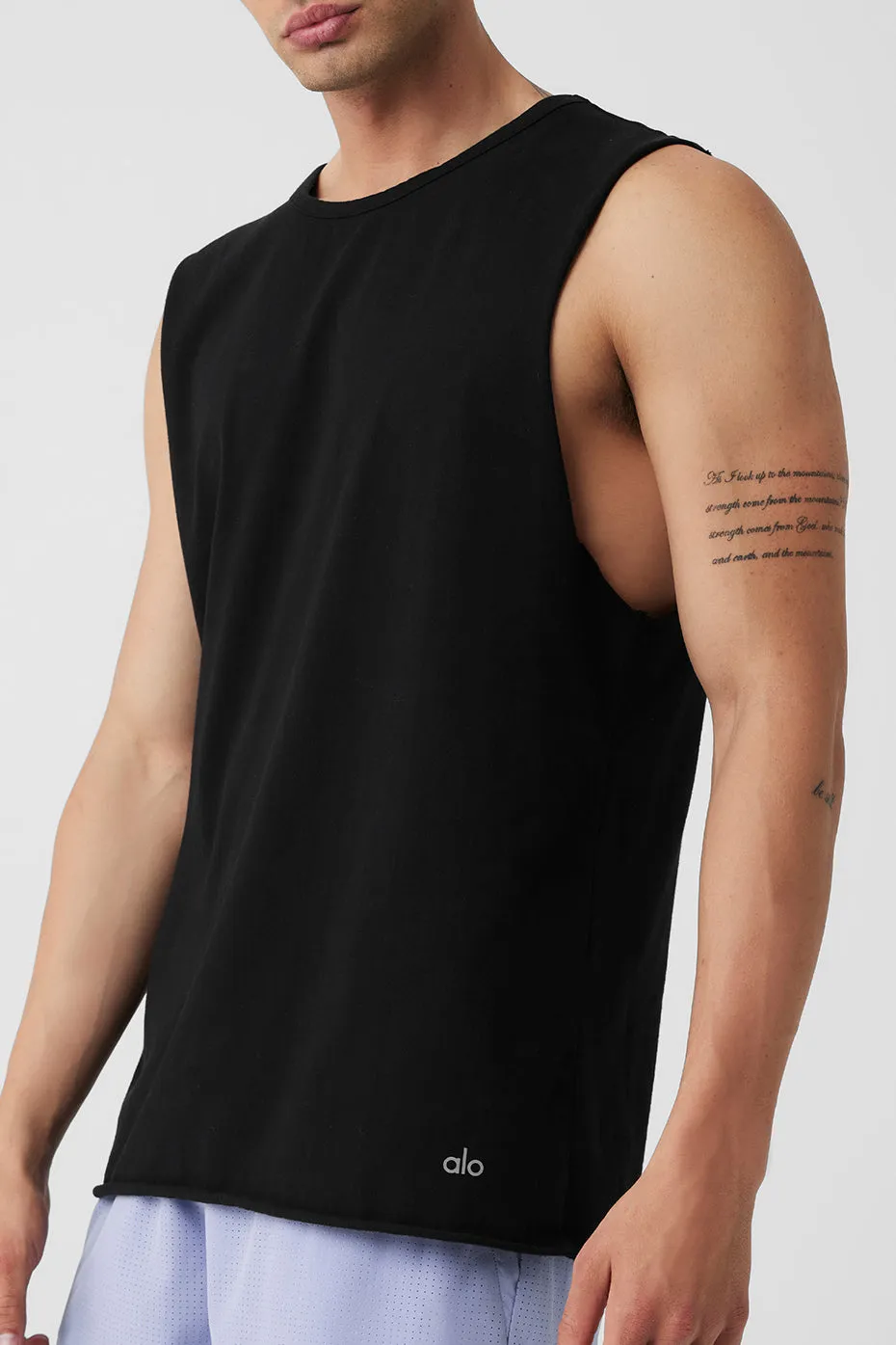 Society Raw Edge Tank - Black