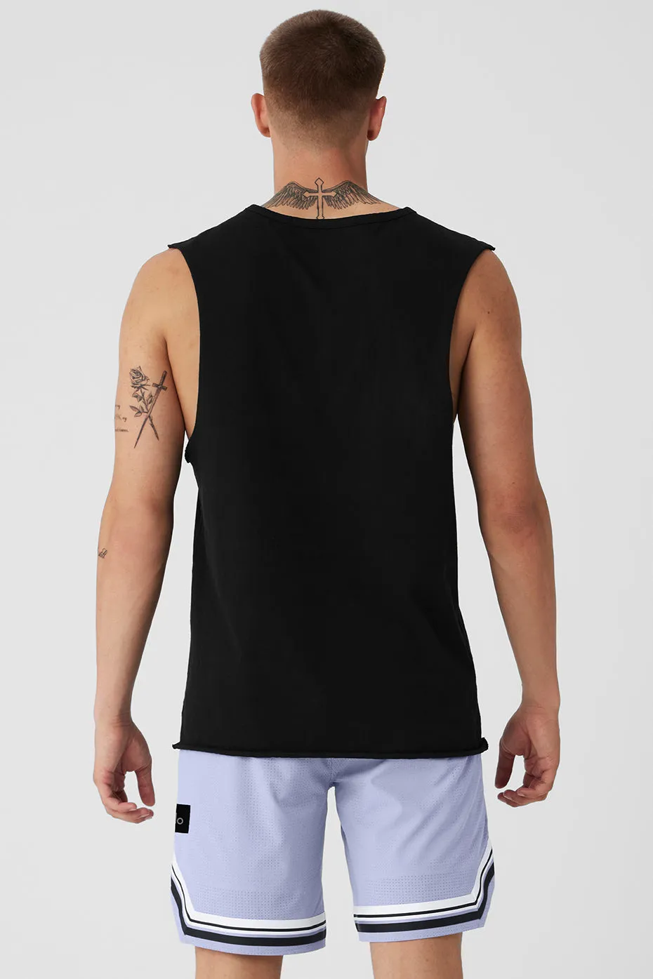 Society Raw Edge Tank - Black