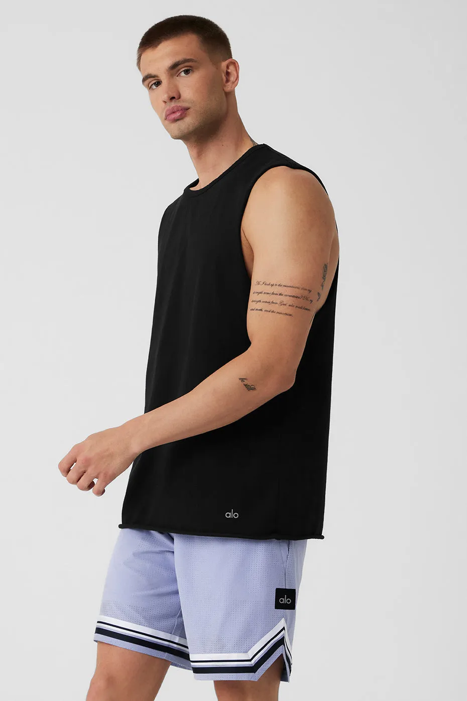 Society Raw Edge Tank - Black