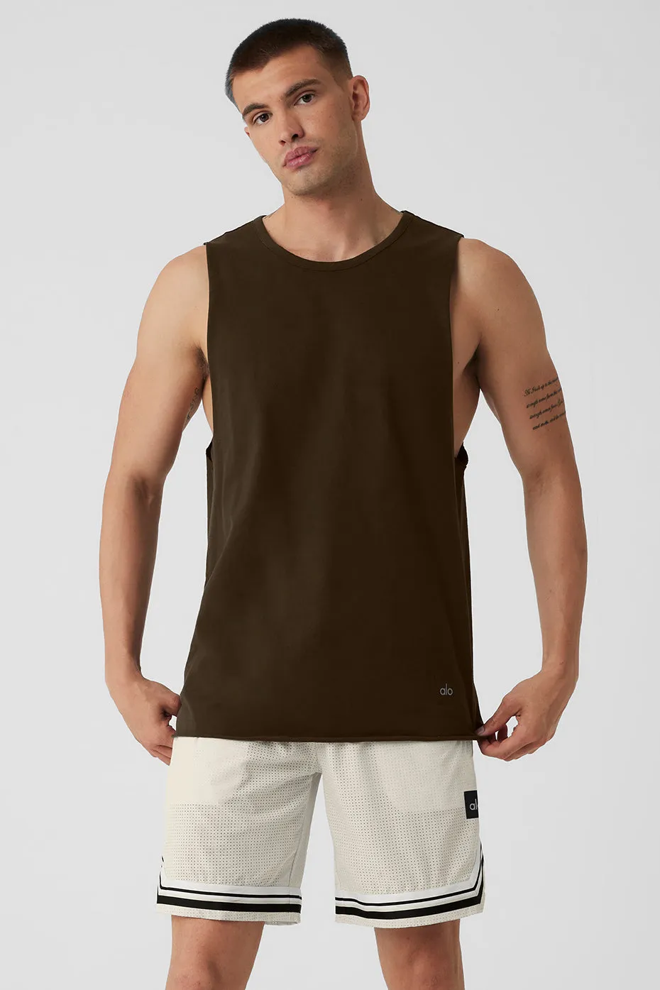 Society Raw Edge Tank - Espresso