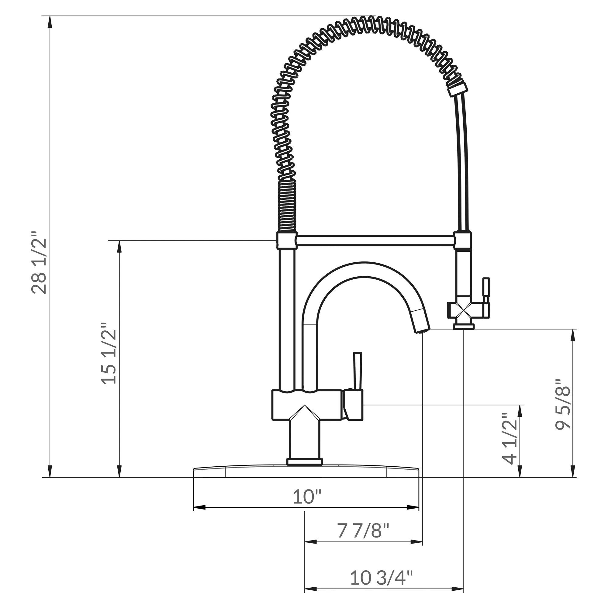 Spring Type Industrial Style Pull-Out Kitchen Faucet LK16B