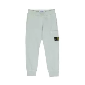 Stone Island Junior Cargo Sweatpants in Pearl Grey