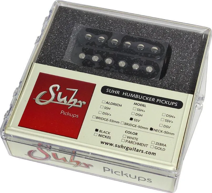 Suhr SSH  50mm Bridge, SSV Neck Pickup Set, Black