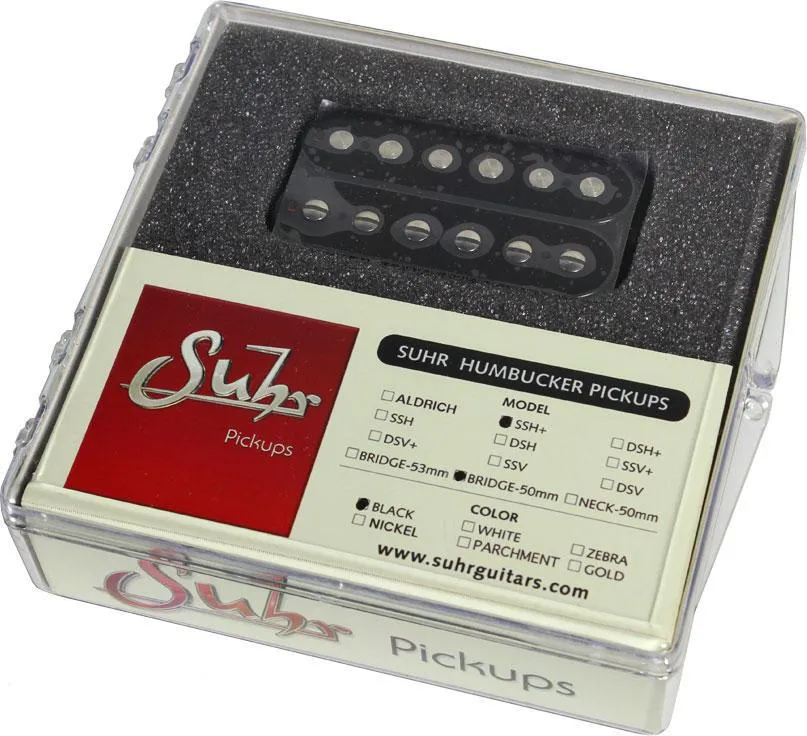 Suhr SSH  50mm Bridge, SSV Neck Pickup Set, Black