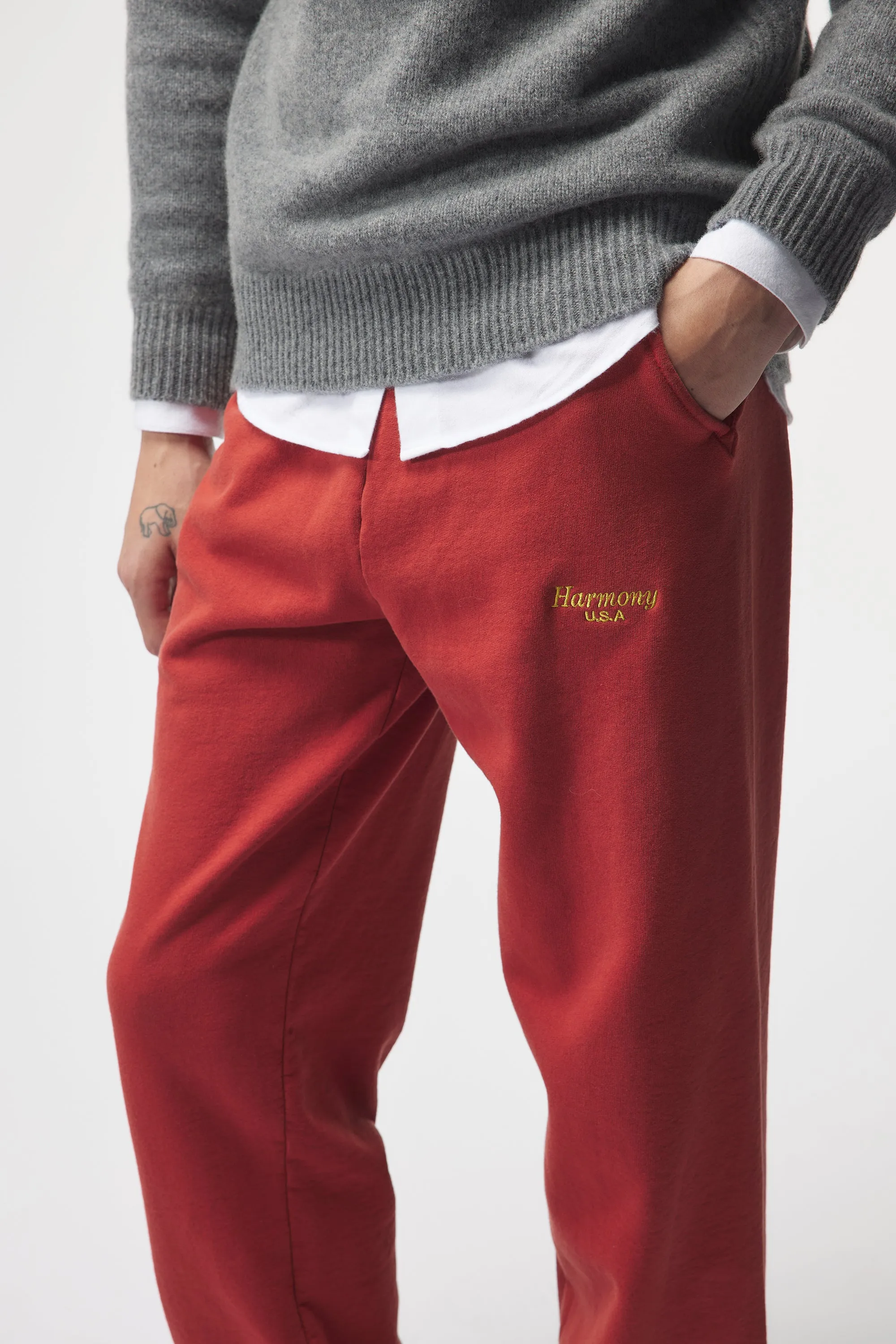 Sweatpant Cursive - Burgundy