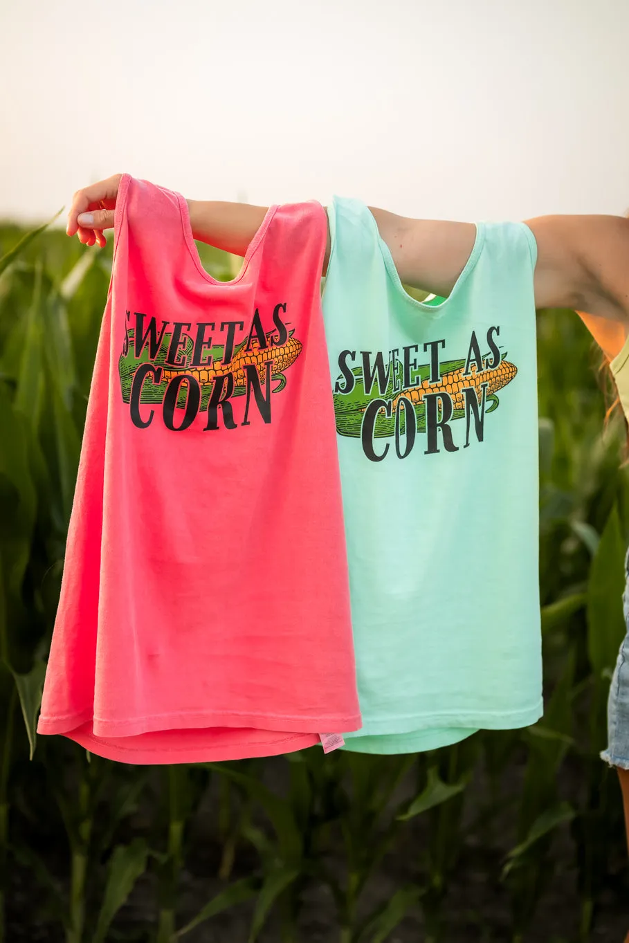 Sweet As Corn Tank Top - Watermelon | Sizes S - 3XL