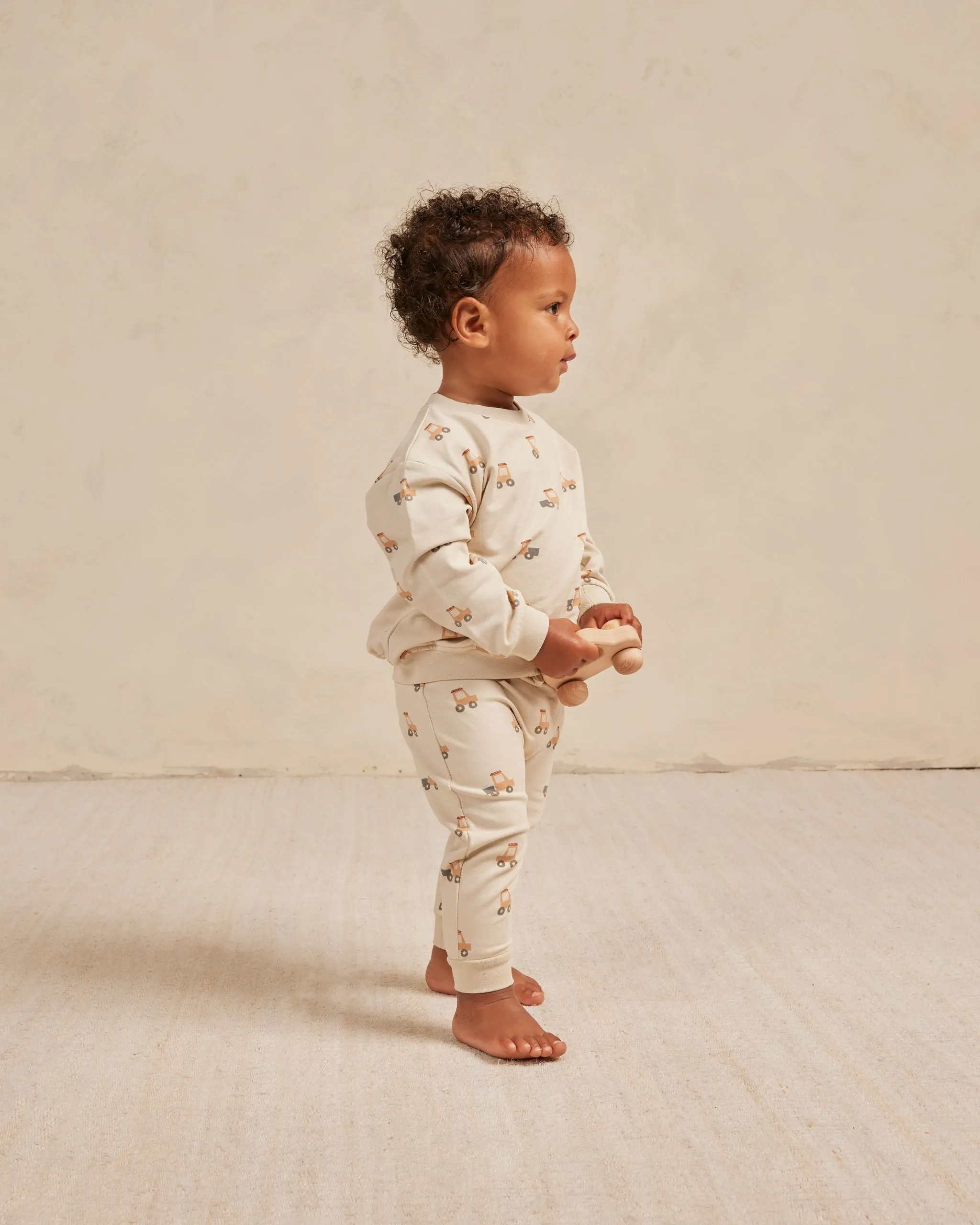 The Fleece Sweatpants by Quincy Mae - Tractors - BABY