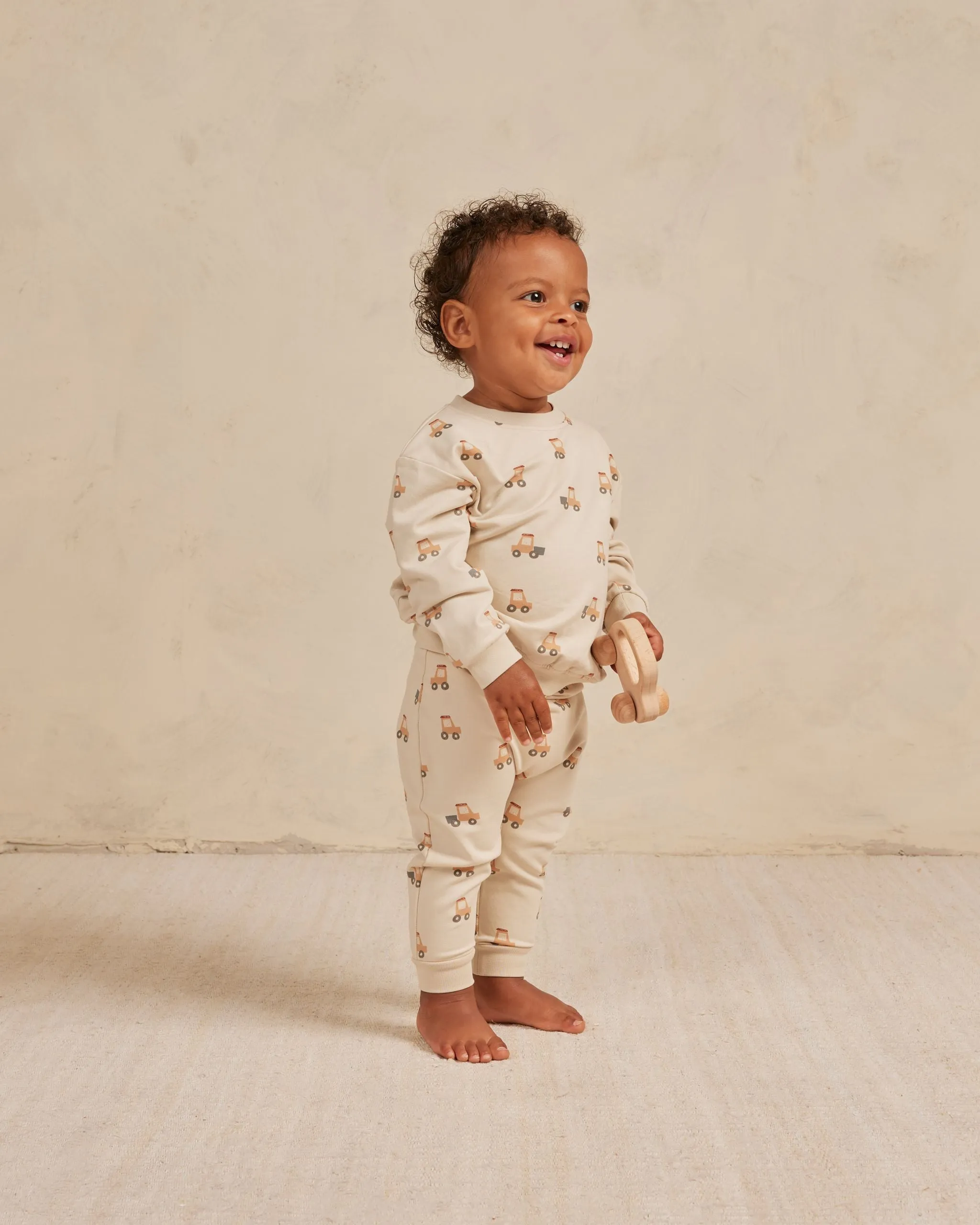 The Fleece Sweatpants by Quincy Mae - Tractors - BABY