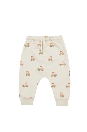 The Fleece Sweatpants by Quincy Mae - Tractors - BABY