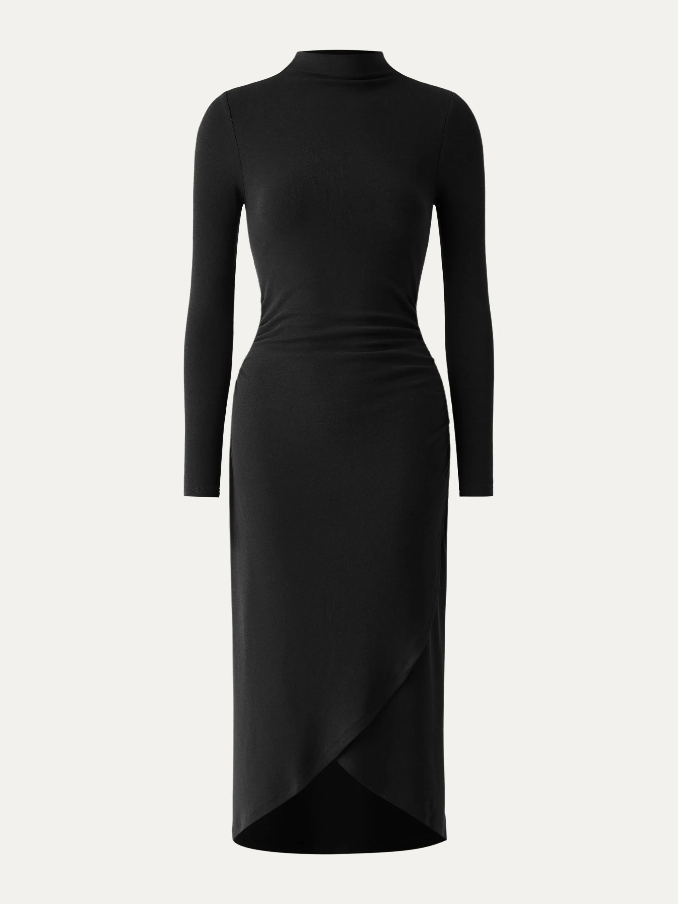 Thermal Wrap Midi Dress