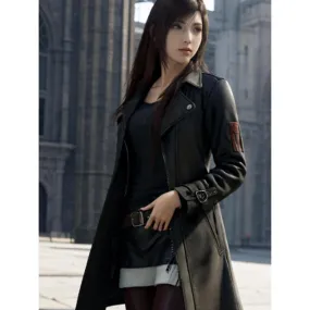 Tifa Lockhart Black Leather Coat