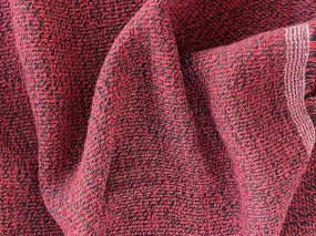 Tweedy Sweet Cherry & Black Licorice Cotton Blend Bouclé (Made in Italy)