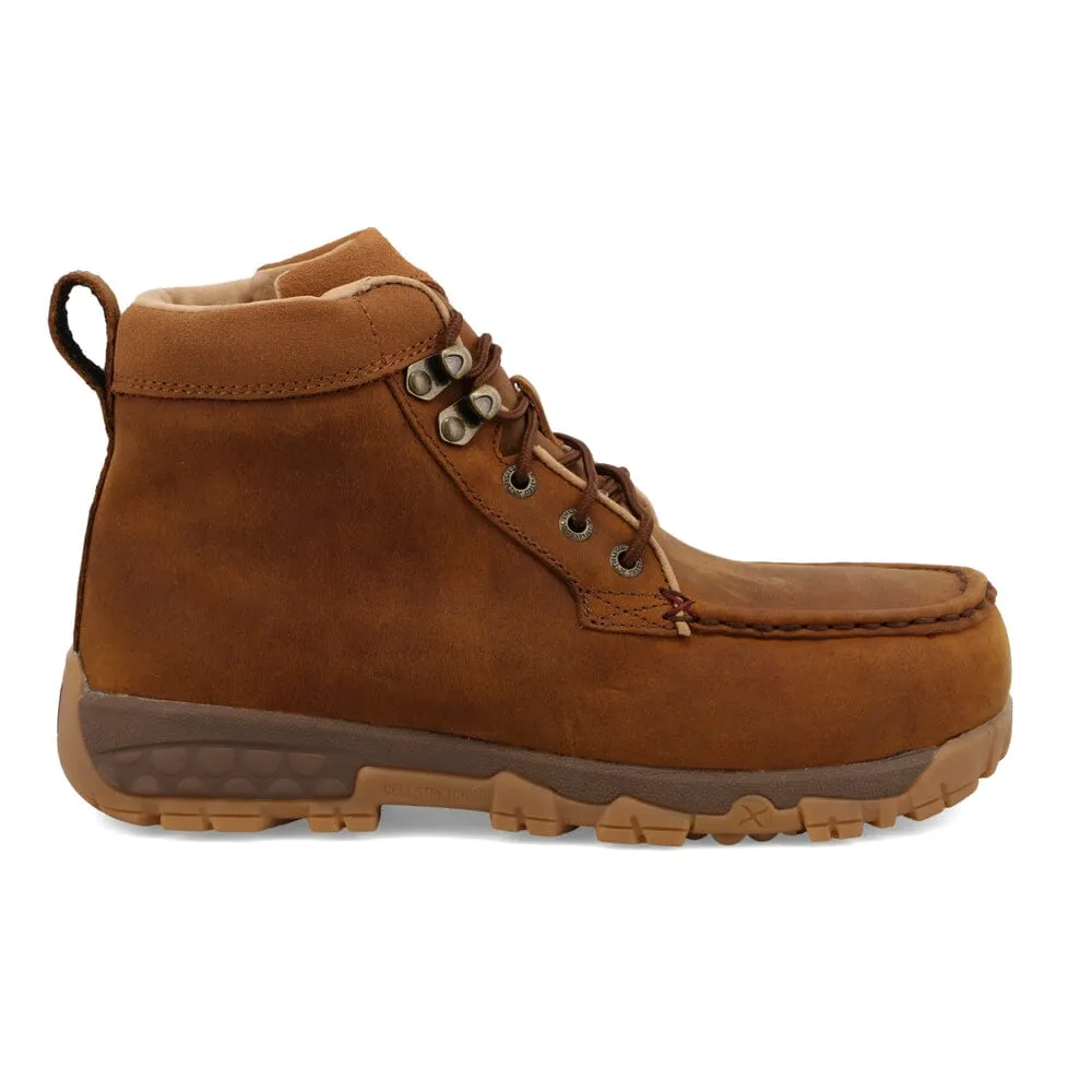 Twisted X Women's - 4" CellStretch Leather Work Boot - Alloy Moc Toe