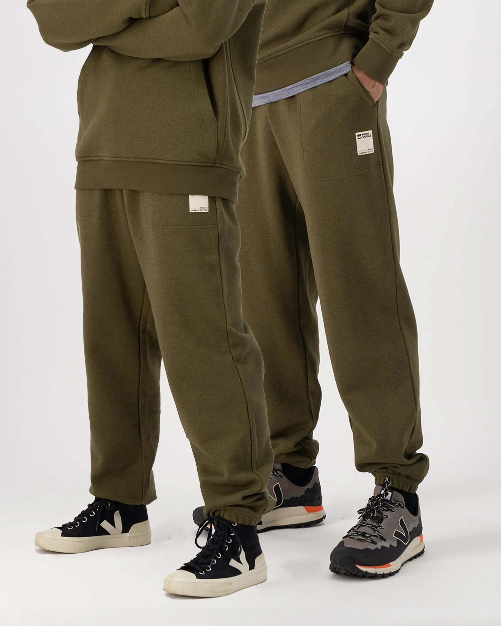 Verdant Merino Organic Cotton Sweatpants - Dark Olive