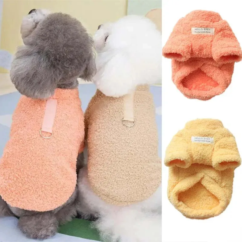 Warm Fleece Dog Jacket - Comfortable and Stylish Pet Wear for Small to Medium Dogs