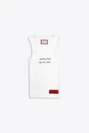 WDOYS Heavyweight Rib Racer Tank (White)