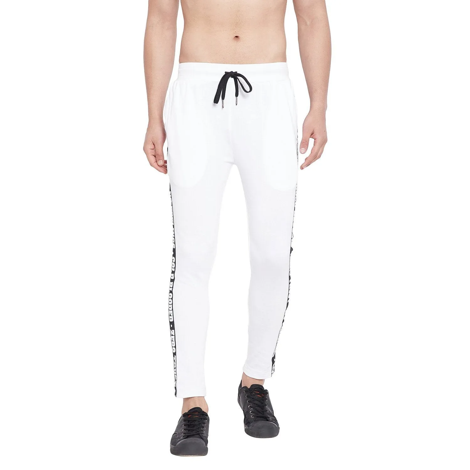 White Taped Sweatpants