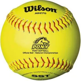 Wilson 11" Pony League Polycore Fastpitch Softball A9275BSST : One Dozen