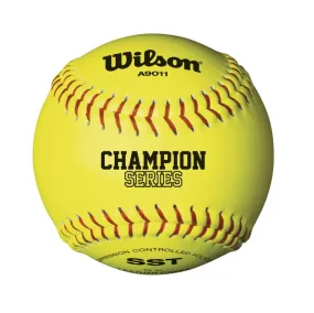 Wilson 12" NFHS Leather Polycore Fastpitch Softballs (Dozen): WTA9011BSST