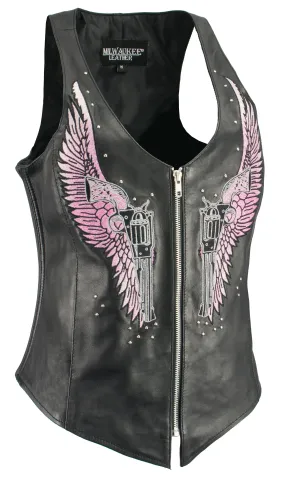 Women Winged Assassin Zipper Front Tank Vest