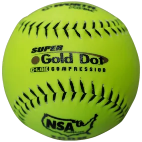 Worth 12" Super Gold Dot NSA Slowpitch Softballs 44/400 (Dozen): NI12SY