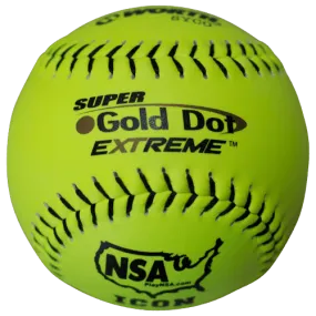 Worth 12" Super Gold Dot NSA Slowpitch Softballs (Dozen): NI12CY