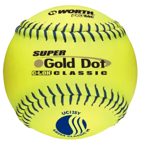 Worth 12" USSSA Super Gold Dot Classic M Softballs (Dozen): UC12SY